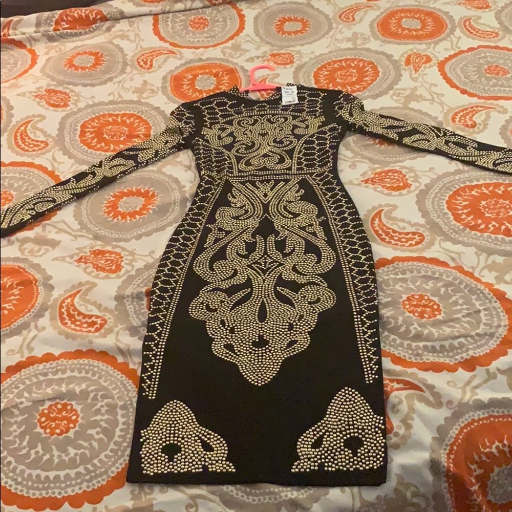 Akira Chalice midi stud dress